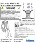 Full Mesh Shower Body Sling with Commode Opening